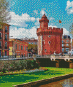 Perpignan Buildings Diamond Painting