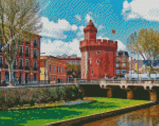 Perpignan Buildings Diamond Painting