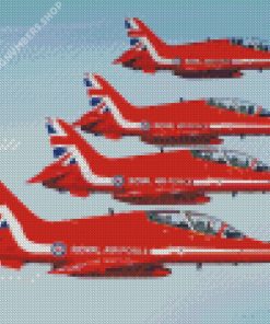 RAF Red Arrows Jets Diamond Painting