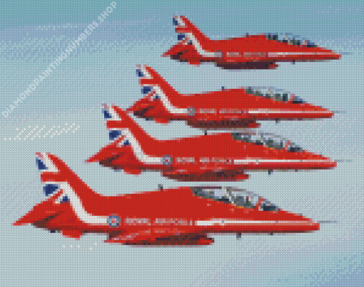 RAF Red Arrows Jets Diamond Painting