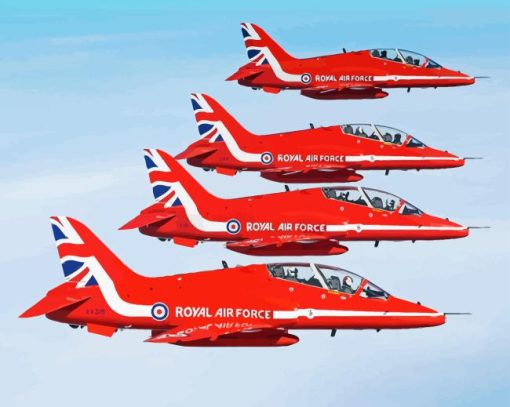 RAF Red Arrows Jets Diamond Painting