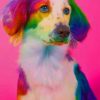 Rainbow Dog Diamond Painting