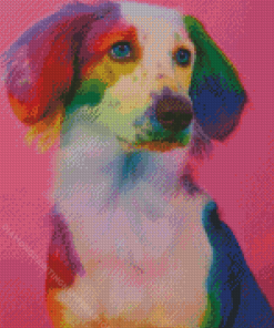 Rainbow Dog Diamond Painting