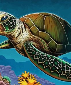 Ridley Sea Turtle Art Diamond Painting