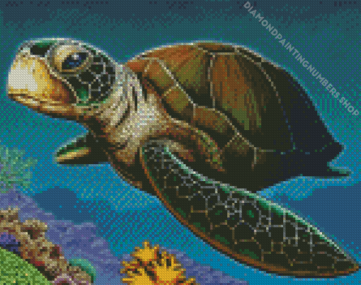 Ridley Sea Turtle Art Diamond Painting