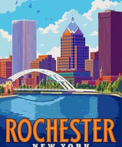 Rochester City Poster Diamond Painting