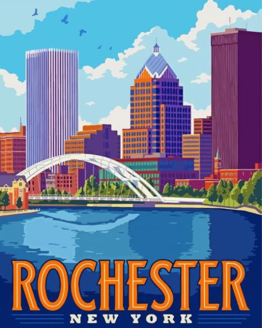 Rochester City Poster Diamond Painting