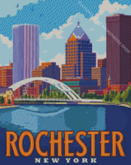 Rochester City Poster Diamond Painting