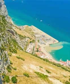 Rock Of Gibraltar Seascape Diamond Painting