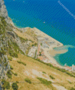 Rock Of Gibraltar Seascape Diamond Painting