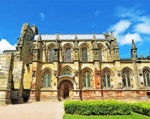 Rosslyn Chapel Building In Scotland Diamond Painting