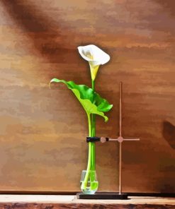 Single Calla Flower On Table Diamond Painting