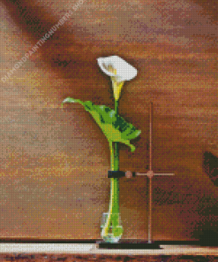 Single Calla Flower On Table Diamond Painting