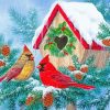 Snow Christmas Birds Diamond Painting