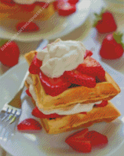 Strawberry Shortcake Waffles Diamond Painting