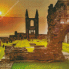 Sunset At St Andrews Cathedral Diamond Painting