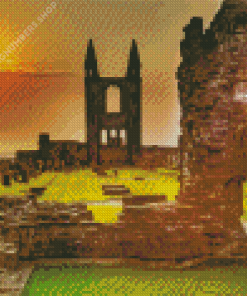 Sunset At St Andrews Cathedral Diamond Painting