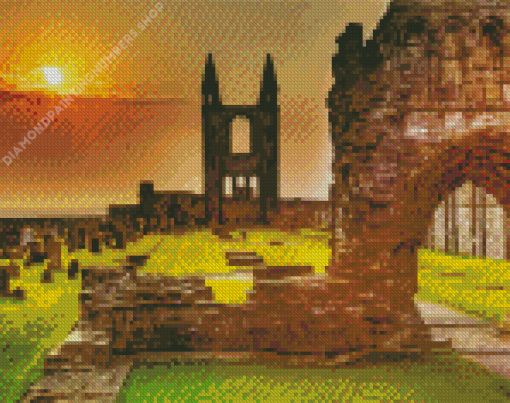 Sunset At St Andrews Cathedral Diamond Painting