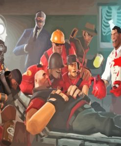 Team Fortress Game Diamond Painting