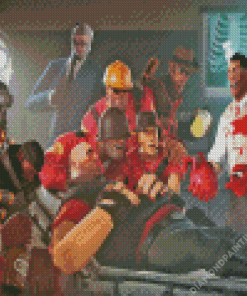 Team Fortress Game Diamond Painting