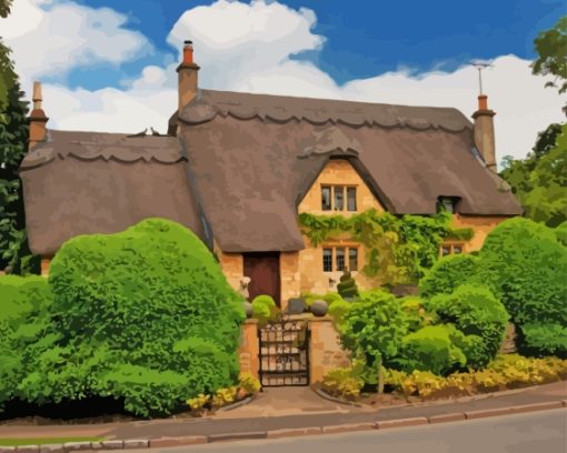 The Cotswold Cottage Thatch Diamond Painting