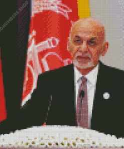 The President Ashraf Ghani Diamond Painting