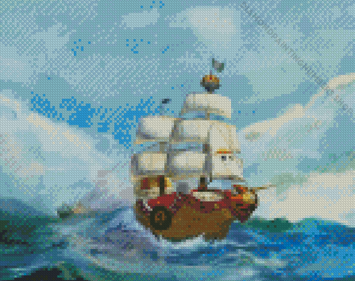 Thousand Sunny Anime Art Diamond Painting