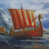 Vikings Longboats Diamond Painting