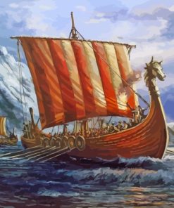 Vikings Longboats Diamond Painting