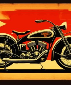 Vintage Indian Motorcycle Diamond Painting