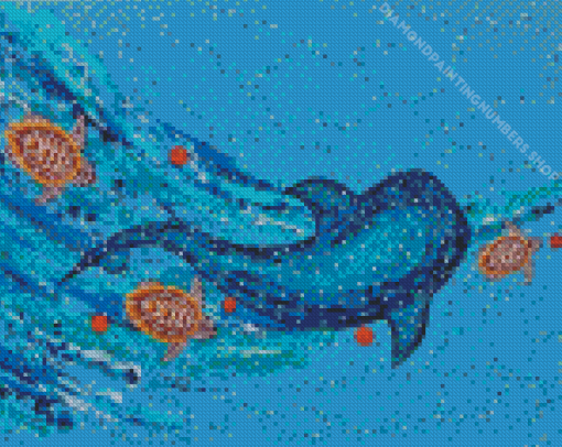 Whale Shark Aboriginal Diamond Painting