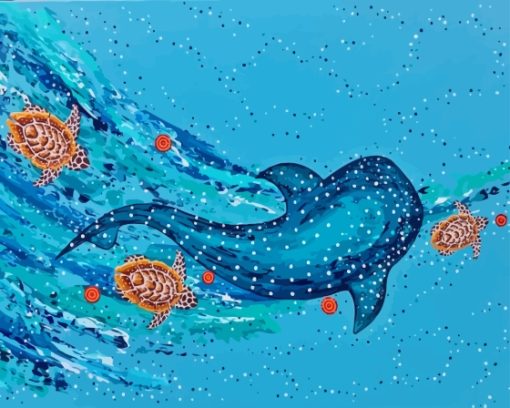 Whale Shark Aboriginal Diamond Painting