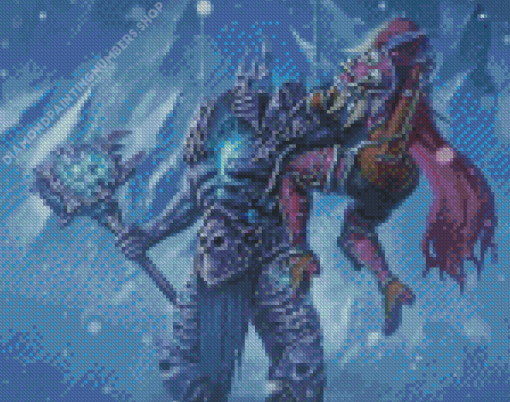 Winter World of Warcraft Lich King Diamond Painting