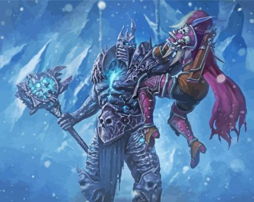 Winter World of Warcraft Lich King Diamond Painting