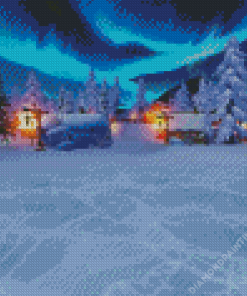 Winter Village Diamond Painting