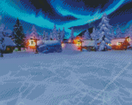 Winter Village Diamond Painting