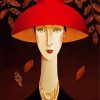 Woman In Hat Diamond Painting