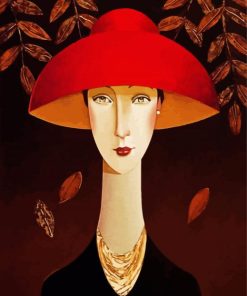 Woman In Hat Diamond Painting