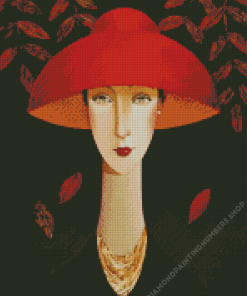 Woman In Hat Diamond Painting