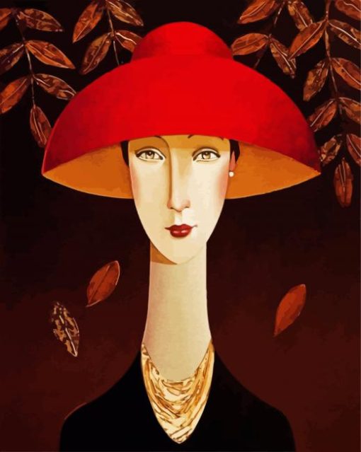 Woman In Hat Diamond Painting