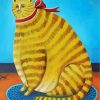 Yellow Fat Cat Diamond Painting