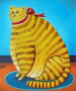 Yellow Fat Cat Diamond Painting