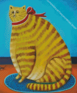 Yellow Fat Cat Diamond Painting