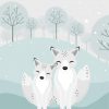 Baby Arctic Foxes Art Diamond Painting