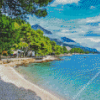 Beach In Makarska Croatia Diamond Painting