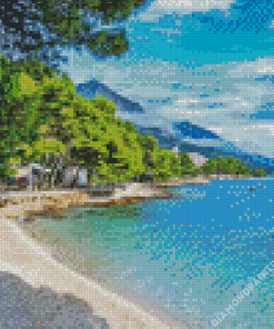 Beach In Makarska Croatia Diamond Painting