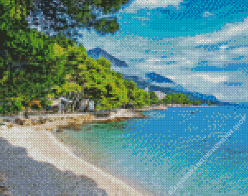 Beach In Makarska Croatia Diamond Painting