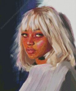 Beautiful Girl With White Hair Diamond Painting