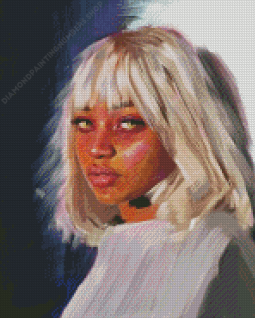 Beautiful Girl With White Hair Diamond Painting