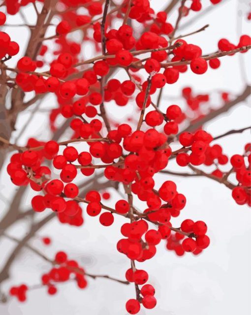 Berries In Winter Diamond Painting